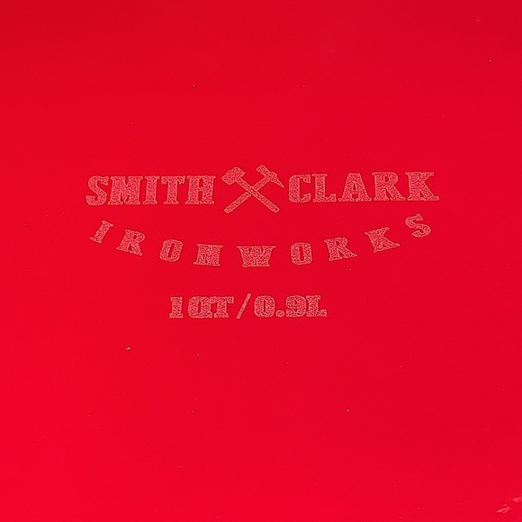 SMITH & CLARK IRONWORKS HEART 2 PC DUTCH OVEN 1 QT RED ENAMEL NEW - Picture 8 of 8